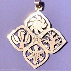 Rare Retired James Avery Four Seasons Cross Pendant